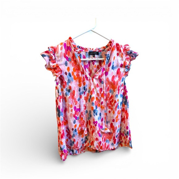 1. State Colorful Ruffled Blouse - Picture 2 of 5
